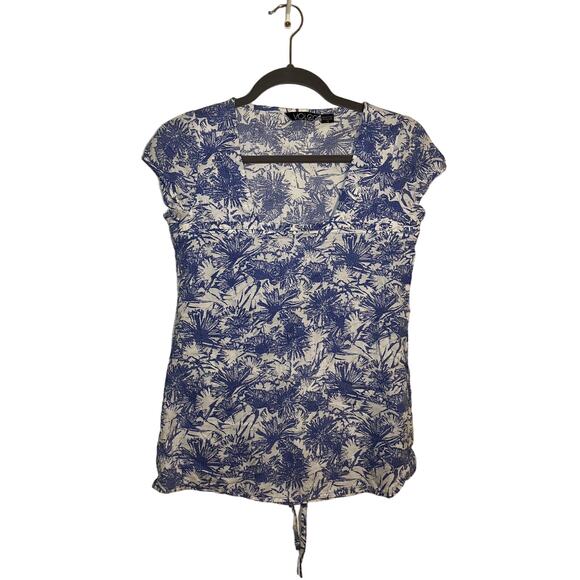 NWOT‎ Volcom cotton blue floral hawaiian summer shirt - Picture 1 of 3